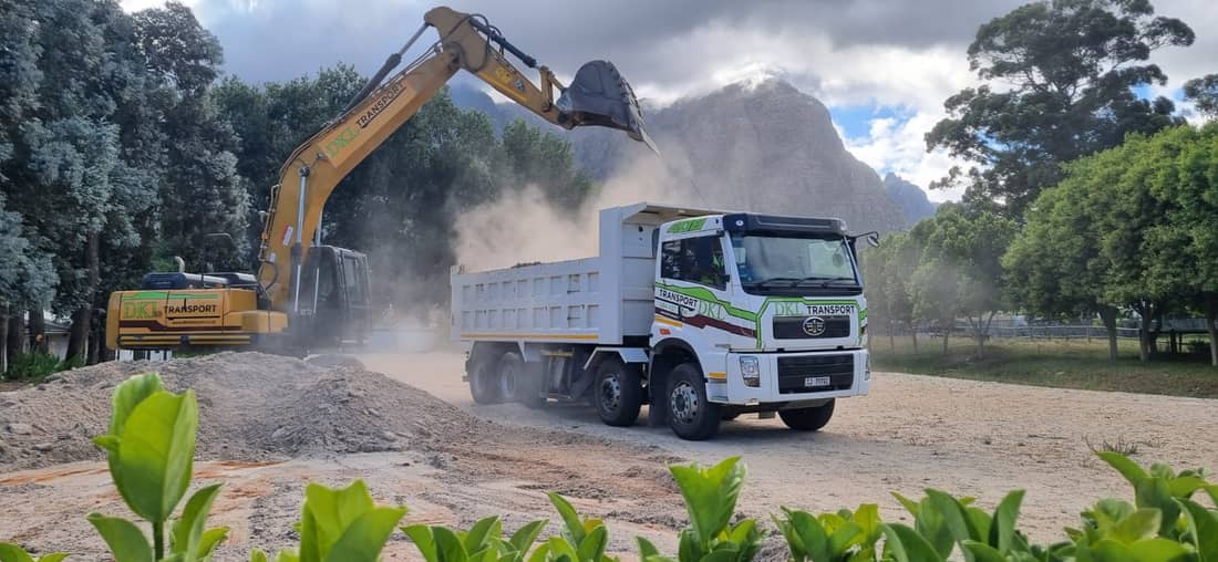 Construction material transport South Africa — DKL Transport